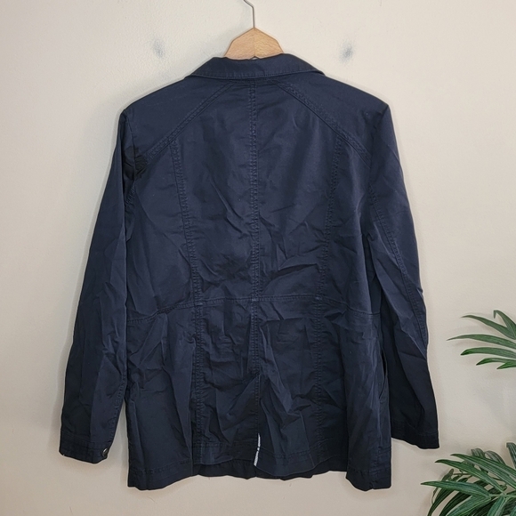 Chico's | Black Twill Utility Jacket with Snap Front Chico's Size 2 or 12/14 - Picture 4 of 5